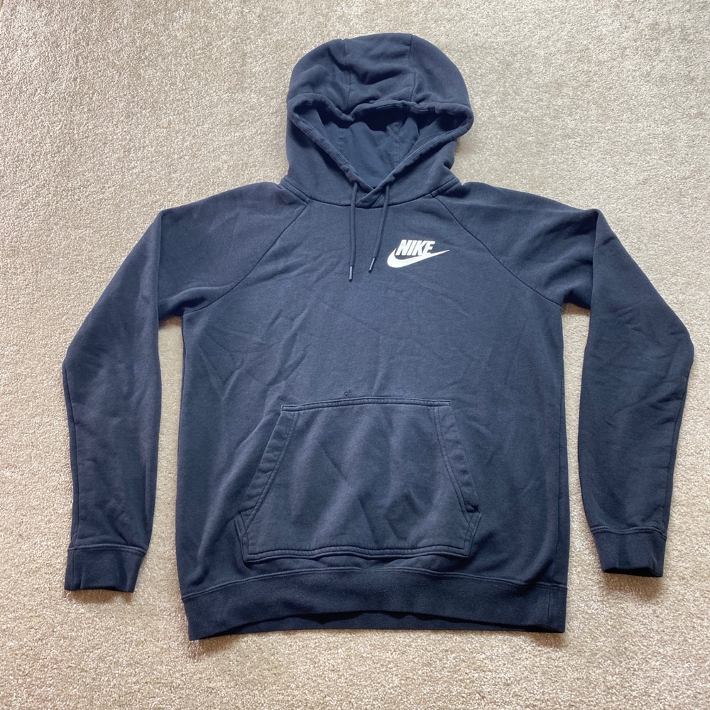 Nike Sweater Men Small Black Sportswear Long Sleeve Pullover Hoodie